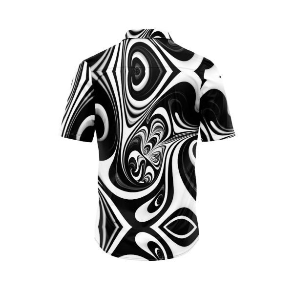 Black and White Fusion Hawaiian Shirt