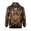 Brown Mandala Geometry Hoodie