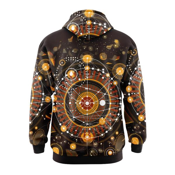 Brown Mandala Geometry Hoodie