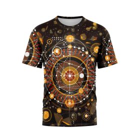 Brown Mandala Geometry T-Shirt TS01-07