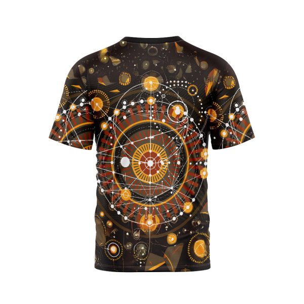 Brown Mandala Geometry T Shirt