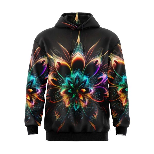 Cosmic Flower Glow Hoodie