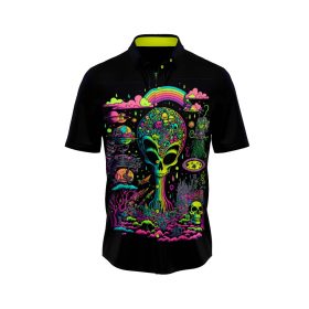 Cosmic Skull Flow Hawaiian Shirt