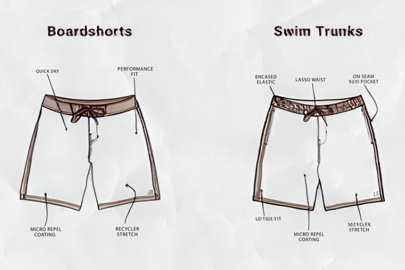 Differences between Swim Trunks and Boardshorts