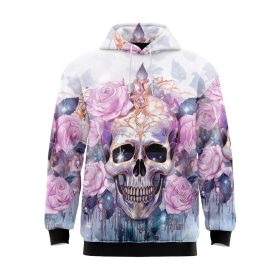 Ethereal Skull And Roses Hoodie