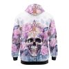 Ethereal Skull And Roses Hoodie