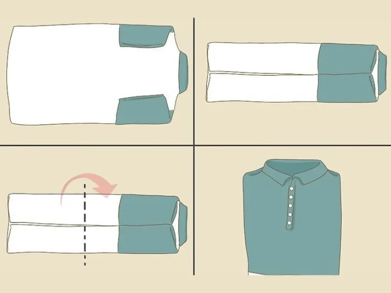 Fold and store polo shirts properly