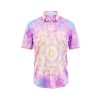 Golden Aura Mandala on Pink Hawaiian Shirt