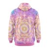 Golden Aura Mandala on Pink Hoodie