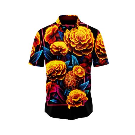 Golden Glow Blossom Hawaiian Shirt