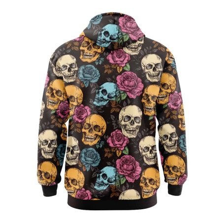 Luminous Skull And Rose Fusion Hoodie 2 HD01-16A