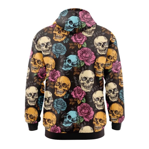 Luminous Skull And Rose Fusion Hoodie 2 HD01-16A