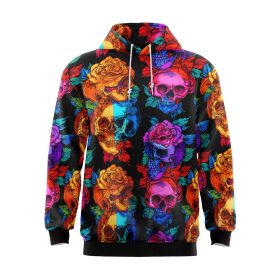 Luminous Skull And Rose Fusion Hoodie