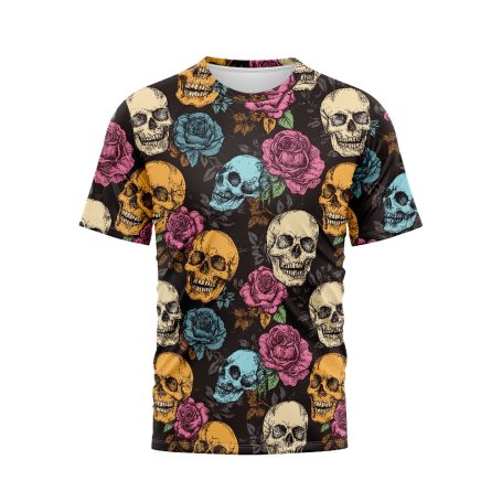 Luminous Skull And Rose Fusion T-Shirt 2