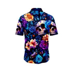 Midnight Skull Garden Hawaiian Shirt