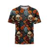 Mystic Skulls and Floral TShirt