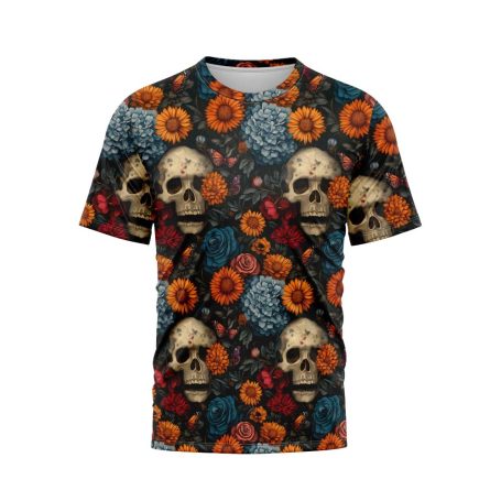 Mystic Skulls and Floral TShirt