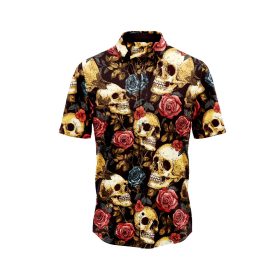 Mystic Skulls and Roses Hawaiian Shirt