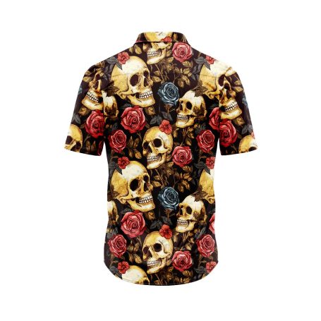 Mystic Skulls and Roses Hawaiian Shirt