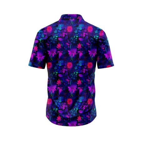 Neon Flowers Hawaiian Shirt