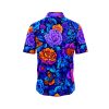 Neon Flowers and Butterflies Hawaiian Shirt 3