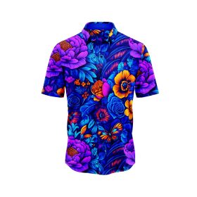 Neon Flowers and Butterflies Hawaiian Shirt 5