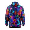 Neon Flowers and Butterflies Hoodie 4