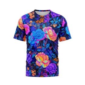 Neon Flowers and Butterflies T-Shirt