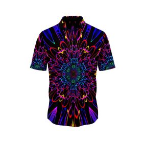 Neon Mandala Hawaiian Shirt