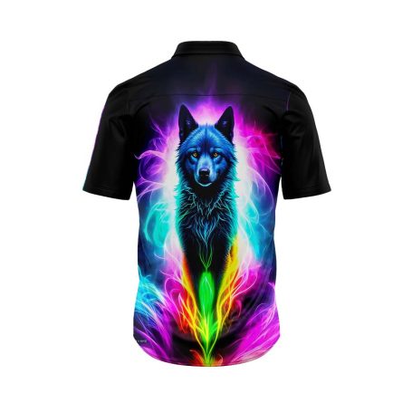 Noir Neon Dog Hawaiian Shirt 2