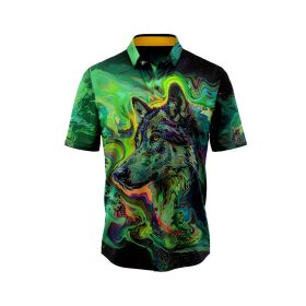 Noir Neon Dog Hawaiian Shirt 3