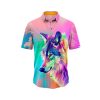 Noir Neon Dog Hawaiian Shirt 4