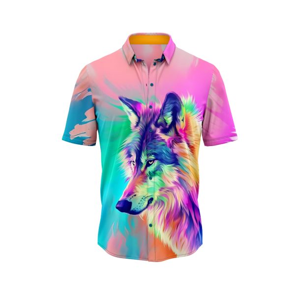 Noir Neon Dog Hawaiian Shirt 4