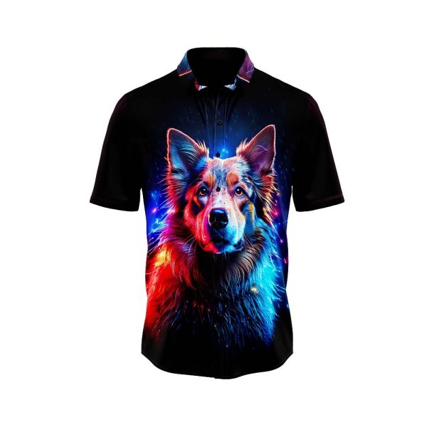 Noir Neon Dog Hawaiian Shirt