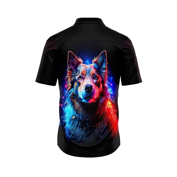 Noir Neon Dog Hawaiian Shirt