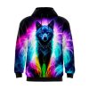 Noir Neon Dog Hoodie 2