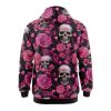 Pink Rose Skull Garden Hoodie