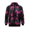 Pink Skull And Roses Hoodie HD01 10