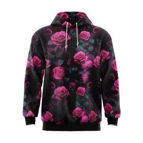 Pink Skull And Roses Hoodie