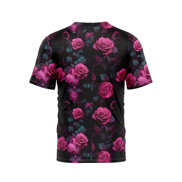 Pink Skull And Roses T-Shirt TS01 10A