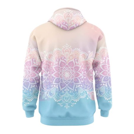 Pink to Blue Mandala Flow Hoodie