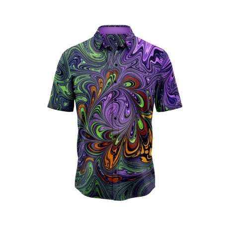 Psychedelic Swirl Hawaiian Shirt 3