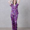 Purple Taco Bell Satin Silky Pajamas Set b