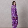 Purple Taco Bell Satin Silky Pajamas Set d