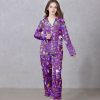 Purple Taco Bell Satin Silky Pajamas Set f