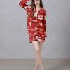 Red Chick Foodie Satin Silky Pajamas Set 3