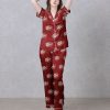 Red Dr Pepper Satin Silky Pajamas Set 1