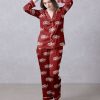 Red Dr Pepper Satin Silky Pajamas Set