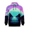 Retro Futuristic Sunset Hoodie