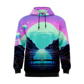 Retro Futuristic Sunset Hoodie